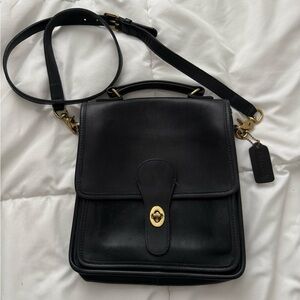 Dark blue vintage Coach Station Bag